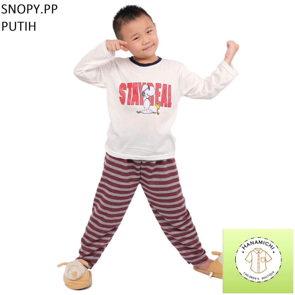 Hanamichi SNOPY.PP Piyama Anak Lengan Panjang