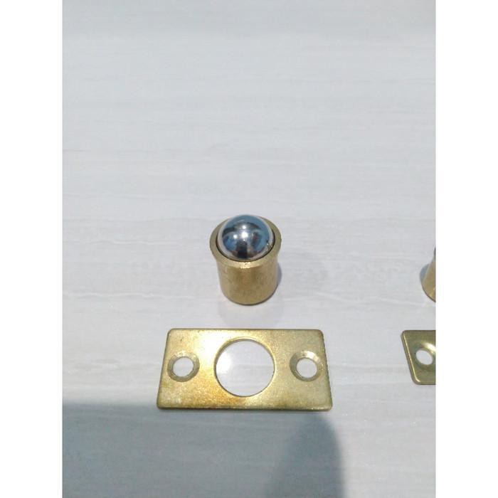 16.5mm Mata Ayam Kuningan Tanam Pelor Ball Catch Kunci Penahan Pintu Lemari