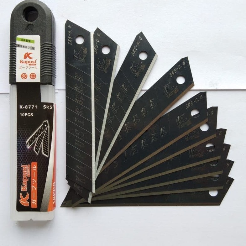 ISI CUTTER BESAR TERDAPAT 2 WARNA ISI 10PCS / REFILL PISAU KATER HEAVY DUTY KAPUSI