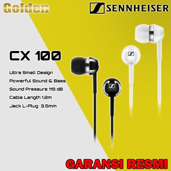 SENNHEISER CX 100 / CX100 IN-Ear Earphone Garansi Resmi PT IMS