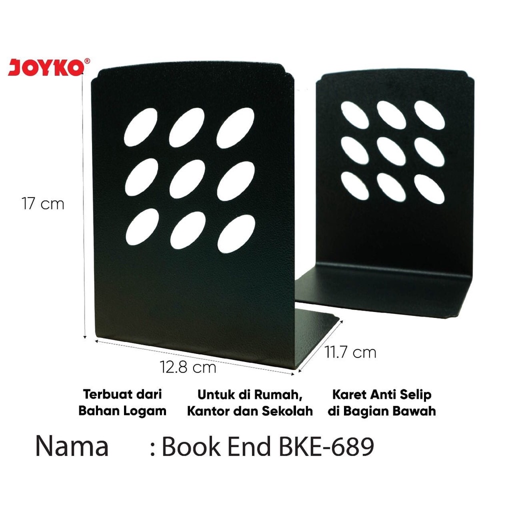 

Sandaran Penahan Pembatas Buku Book End Joyko Bke 689