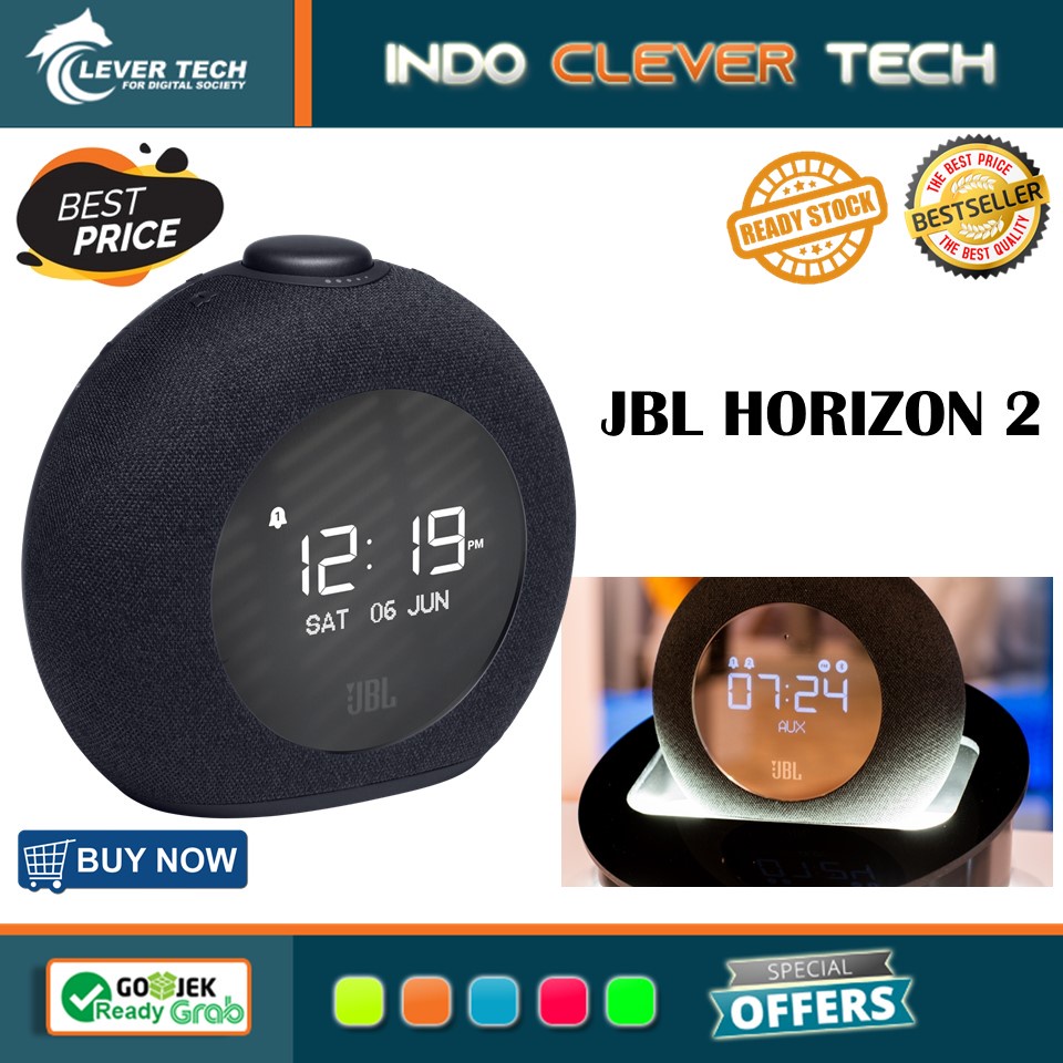 JBL Horizon 2 Bluetooth Speaker Clock FM Radio with USB Charging