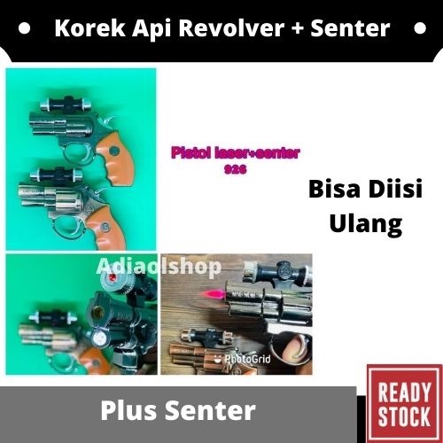 Korek Api Bara Model Pistol mini Plus Senter