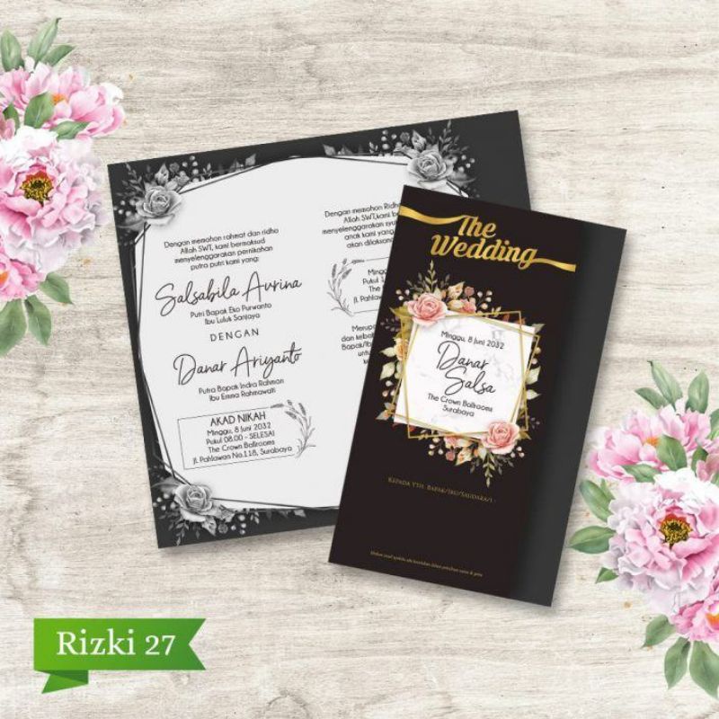 

Undangan Pernikahan Simpel, Elegan, kekinian, Cantik, Ekonomis, Bahan Tebal,murah