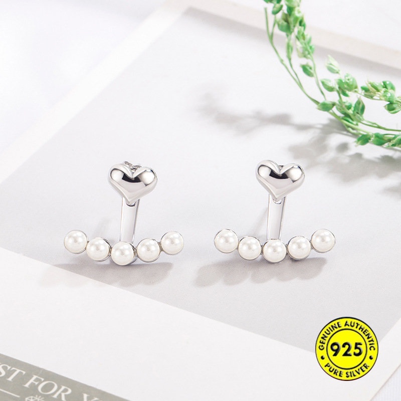 Anting Tusuk Silver S925 Anti Air / Karat Hias Mutiara Untuk Wanita U936