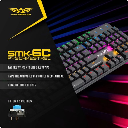 Keyboard Gaming Armaggeddon SMK-6C RGB PSYCHKESTREL - Armagedon SMK 6C