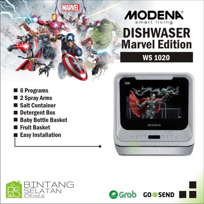 MODENA MULTIPURPOSE DISHWAHER MARVEL SERIES MESIN PENCUCI WS 1020