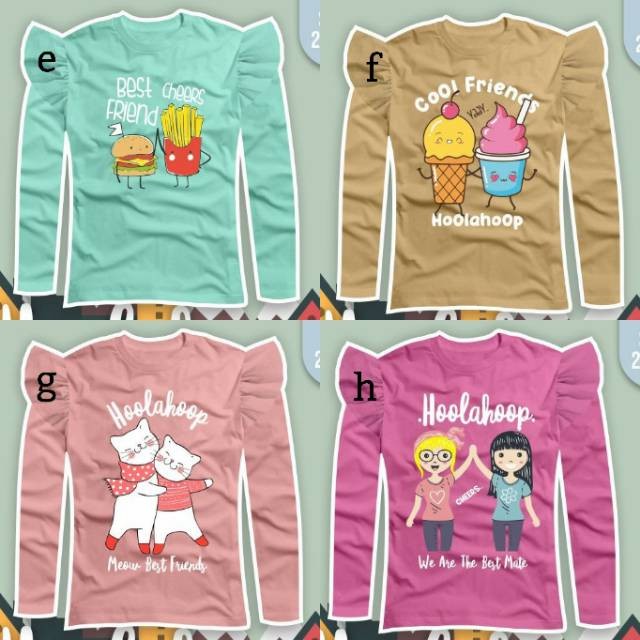 KAOS ANAK CEWE HOOLAHOOP RAMPLE TANGAN