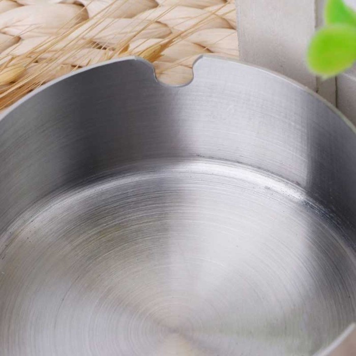 Asbak Stainless Cafe Tebal Bulat POLOS SET 3PC asbak besi 8-10-12CM