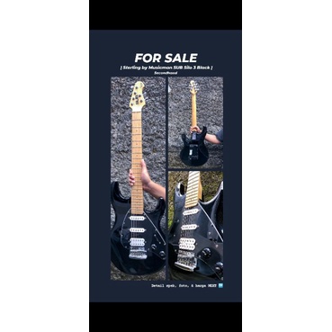 Sterling by Musicman SUB Silo 3 Hitam | Gitar Elektrik Bekas