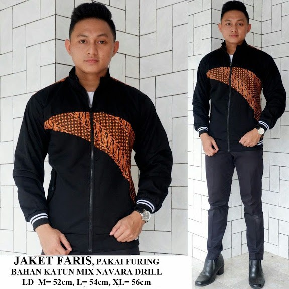 Jaket Batik Pekalongan Cowok Elegan Produsen Grosir Ecer Murah motif FARIS