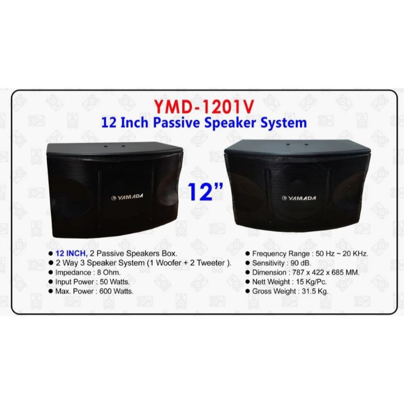 Speaker Karaoke 12" Pasif YAMADA YMD-1201V ( ORIGINAL )