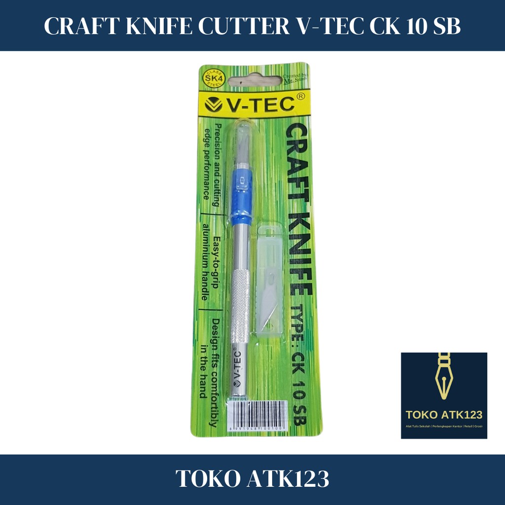 Cutter Pen / Craft Knife / Pisau untuk Ukir Merk V-Tec CK 10 SB