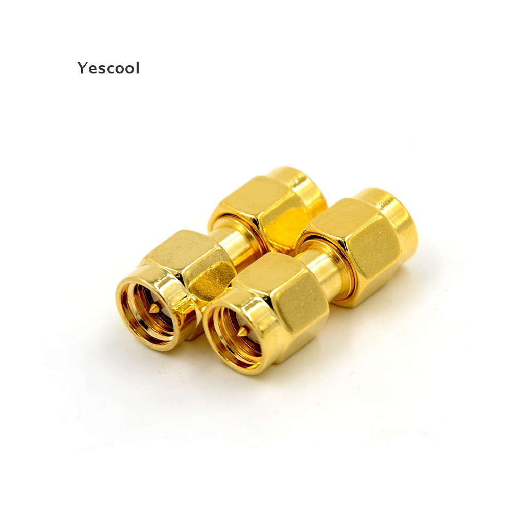 Yescool 2Pcs Adapter Konektor SMA Male Ke SMA Male Seri RF Coaxial