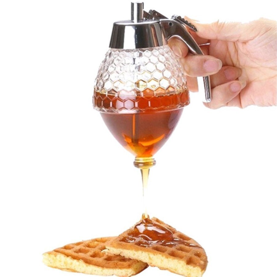 Glass Honey/Syrup Dispenser - Tempat Penyimpanan Madu dan Sirup