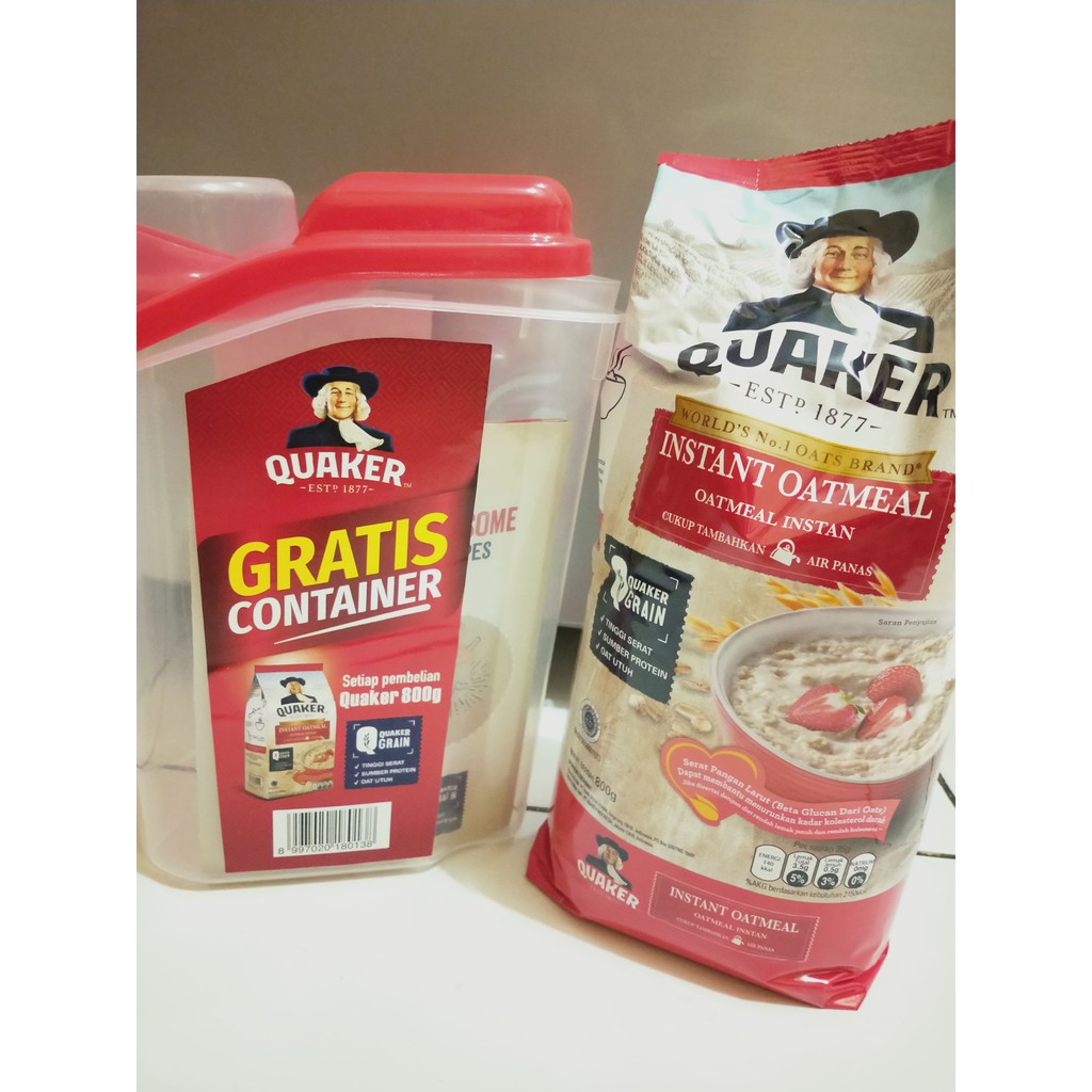 Quaker Instant 800 Gr  (Free Container)