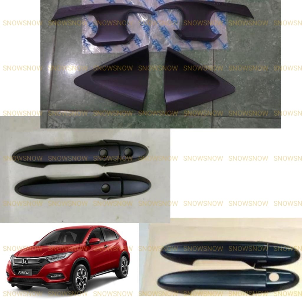 Paket Outer Handle Cover Honda HRV Hitam Chrome