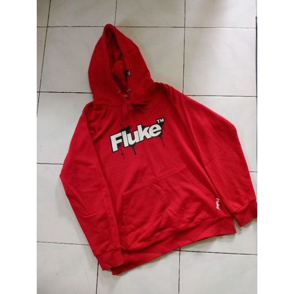 Hoodie Fluke Red Bekas/Second