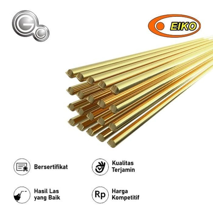 KAWAT LAS KUNINGAN EIKO 2.5MM x 1M UNTUK 10 KG- GCI Store