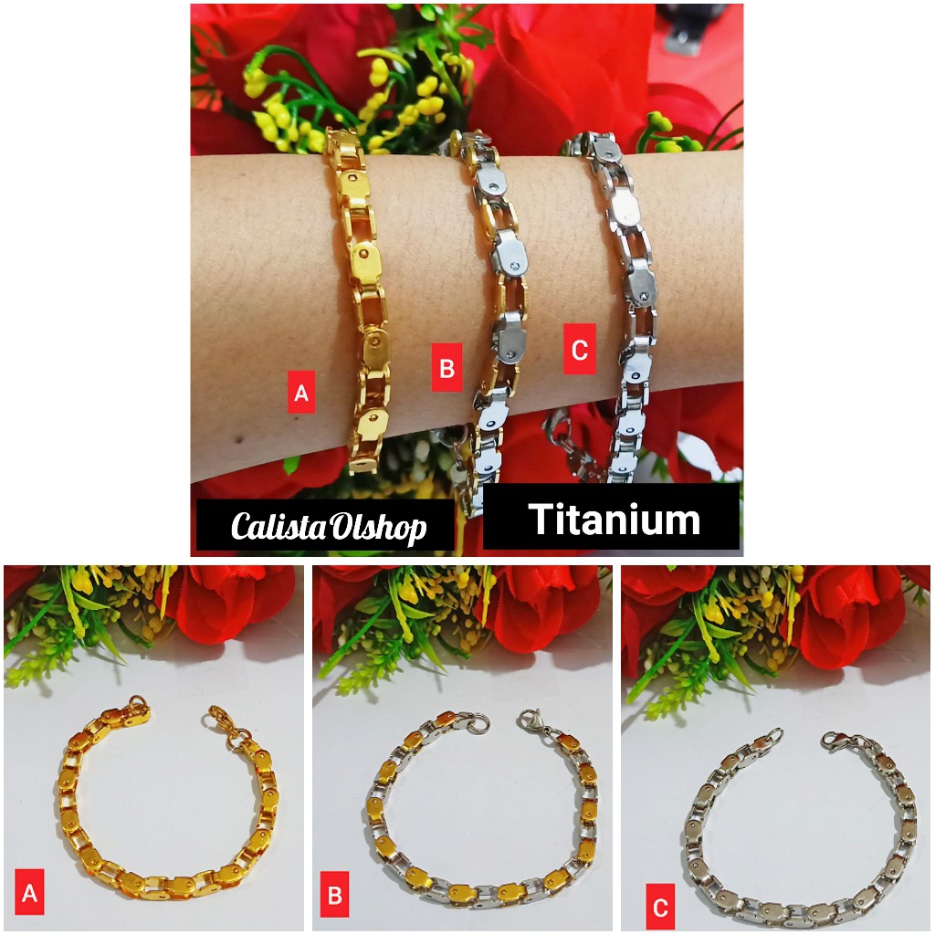 Gelang Rantai Dewasa Titanium (COD)