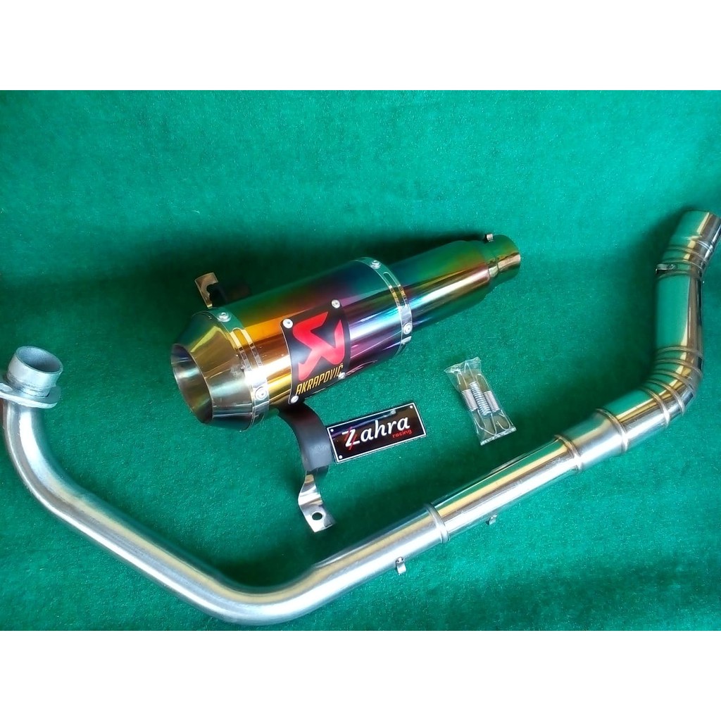 Knalpot Racing Akrapovic GP M1 Lorenzo Pelangi Full Set Motor CB150R CBR150R Vixion R15 MX Sa