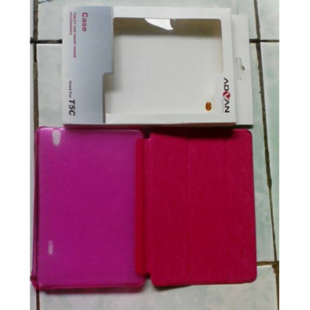flip cover case advan original t5c