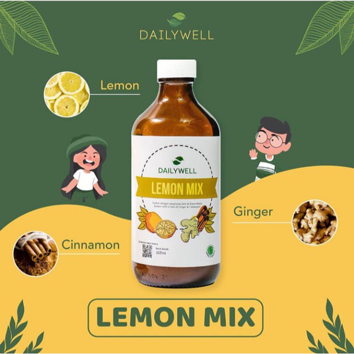 Dailywell Lemon Mix (Jus Detox Sari Buah Lemon) 325ml