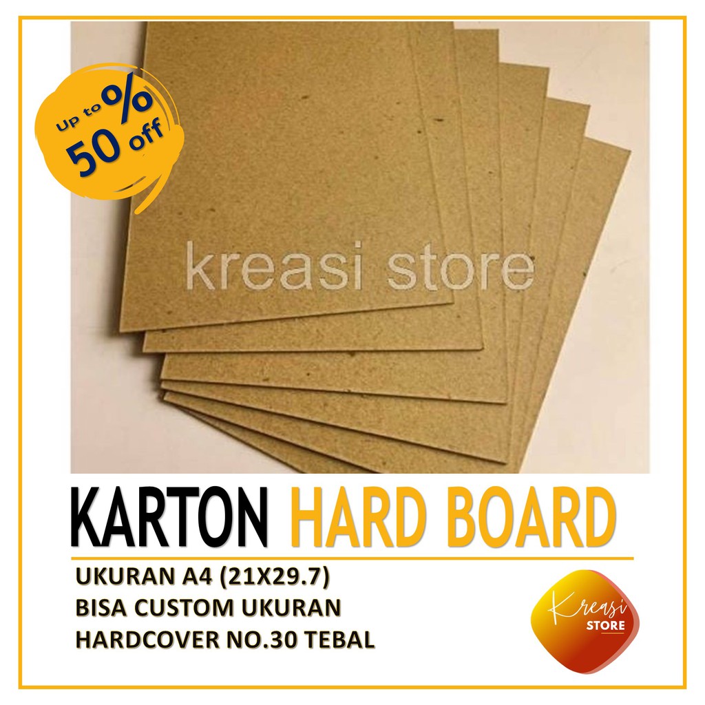 

kreasi store - KARTON HARD BOARD A4 / HARDCOVER NO.30 TEBAL A4 (21X 29.7 CM)