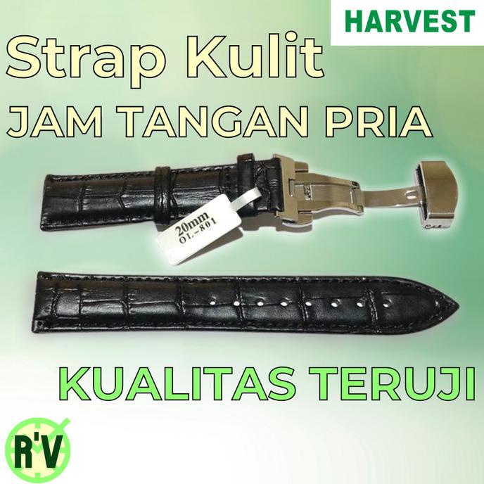 Strap Jam Tangan Butterfly Clasp Kulit