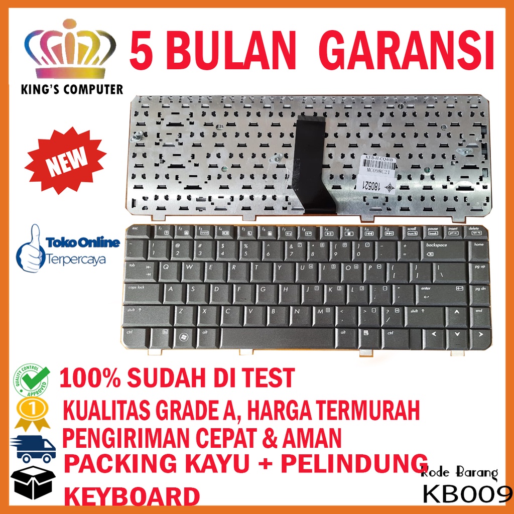 Keyboard Laptop HP Compaq CQ40 CQ41 Series Hitam PACKING BOX KAYU