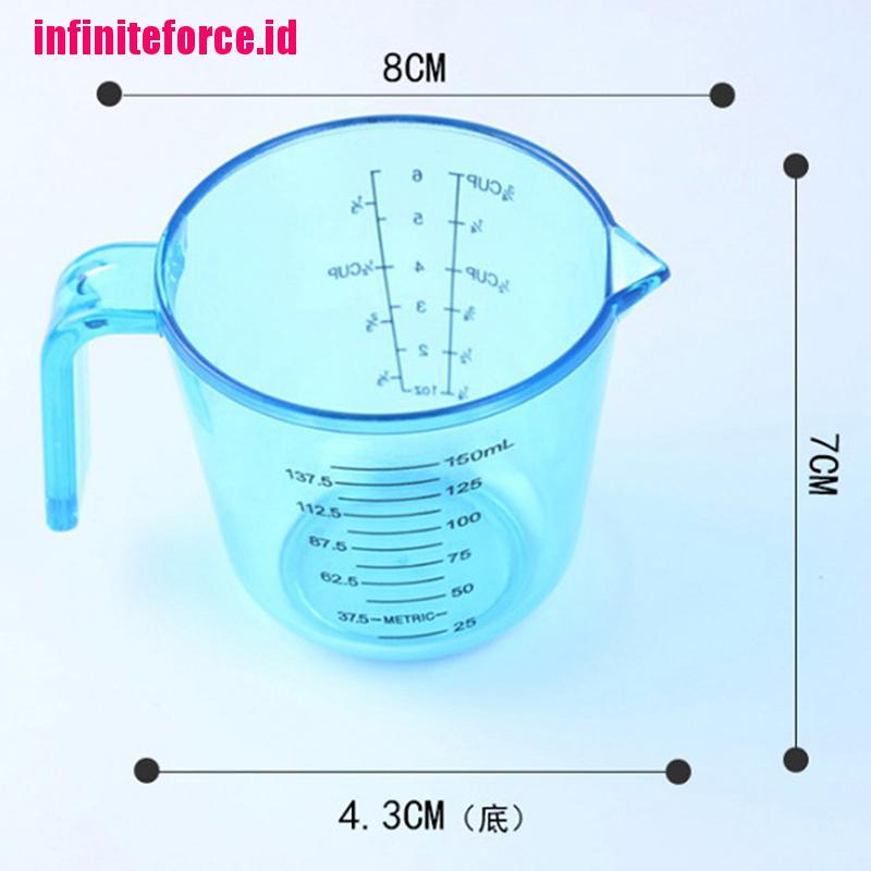 [IN*]150ml plastic clear measuring cup handle liquid pour spout home kitchen tools