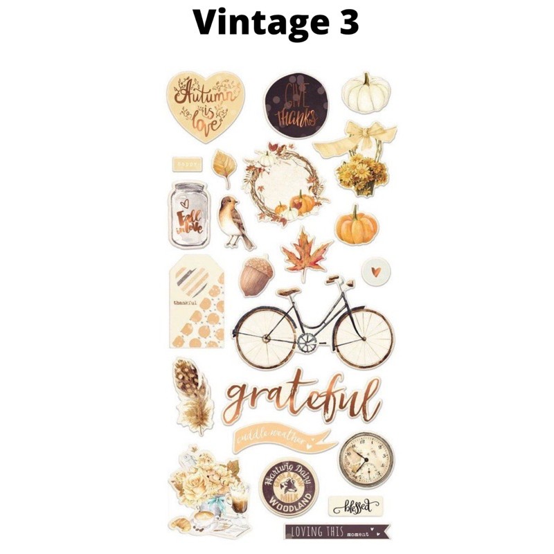 Sticker Pack Journal Sticker Vintage Scrapbook Aesthetic