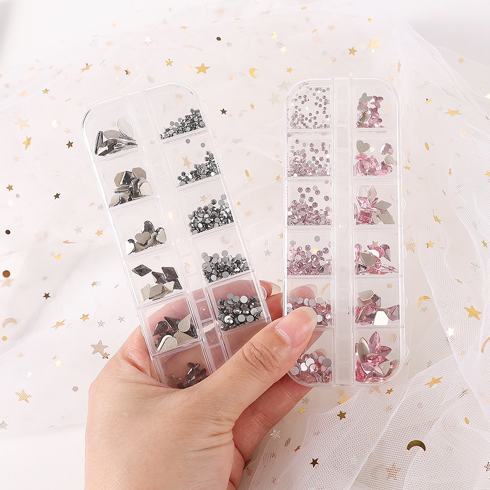 1 Set Nails Art Mixed Colorful Rhinestones Crafts