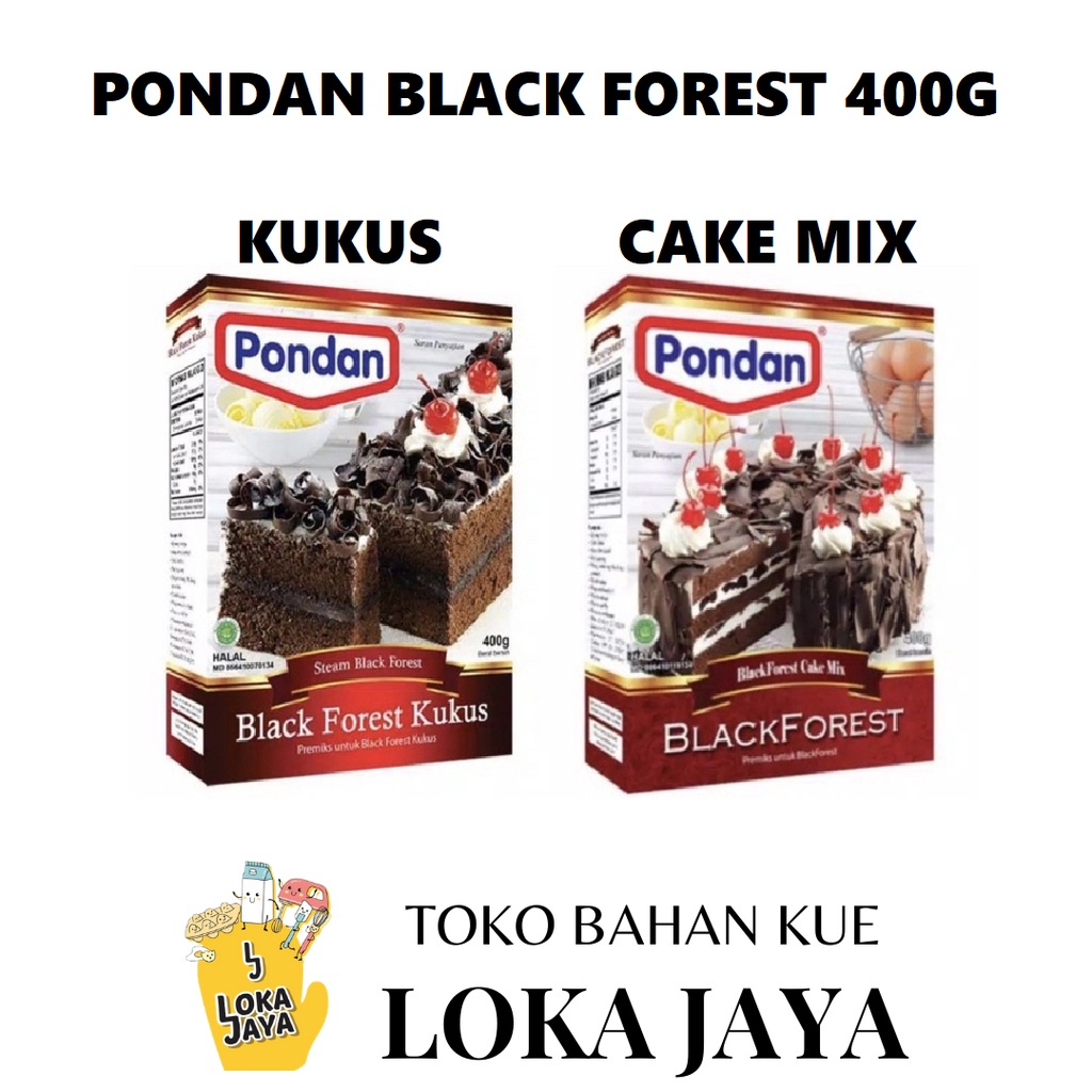 

PONDAN BUBUK INSTAN CAKE MIX BLACK FOREST 400 GR