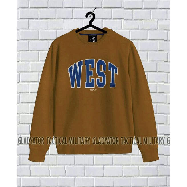 SWEATER CREWNECK KUNING WEST FULL BORDIR PREMIUM - RUSS