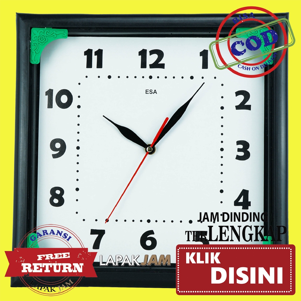  Jam  Dinding  Esa 932 Polos Minimalis  Diameter 29 cm Best 