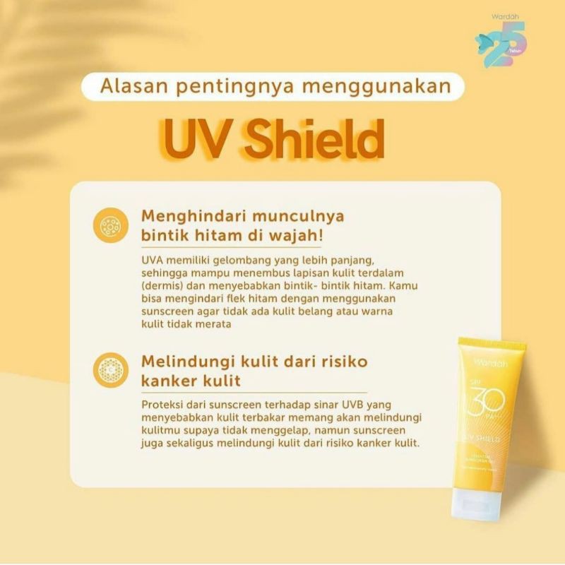 Wardah UV shield essential Sunscreen SPF 35 PA+++ Gel serum with VIt C &amp; B3