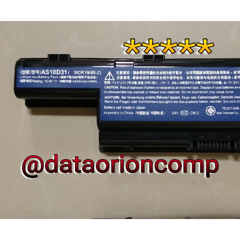 Baterai battery acer aspire 4738 4739 4741 4743z 4750 4752 4755 4340 E1-531 V3-471G