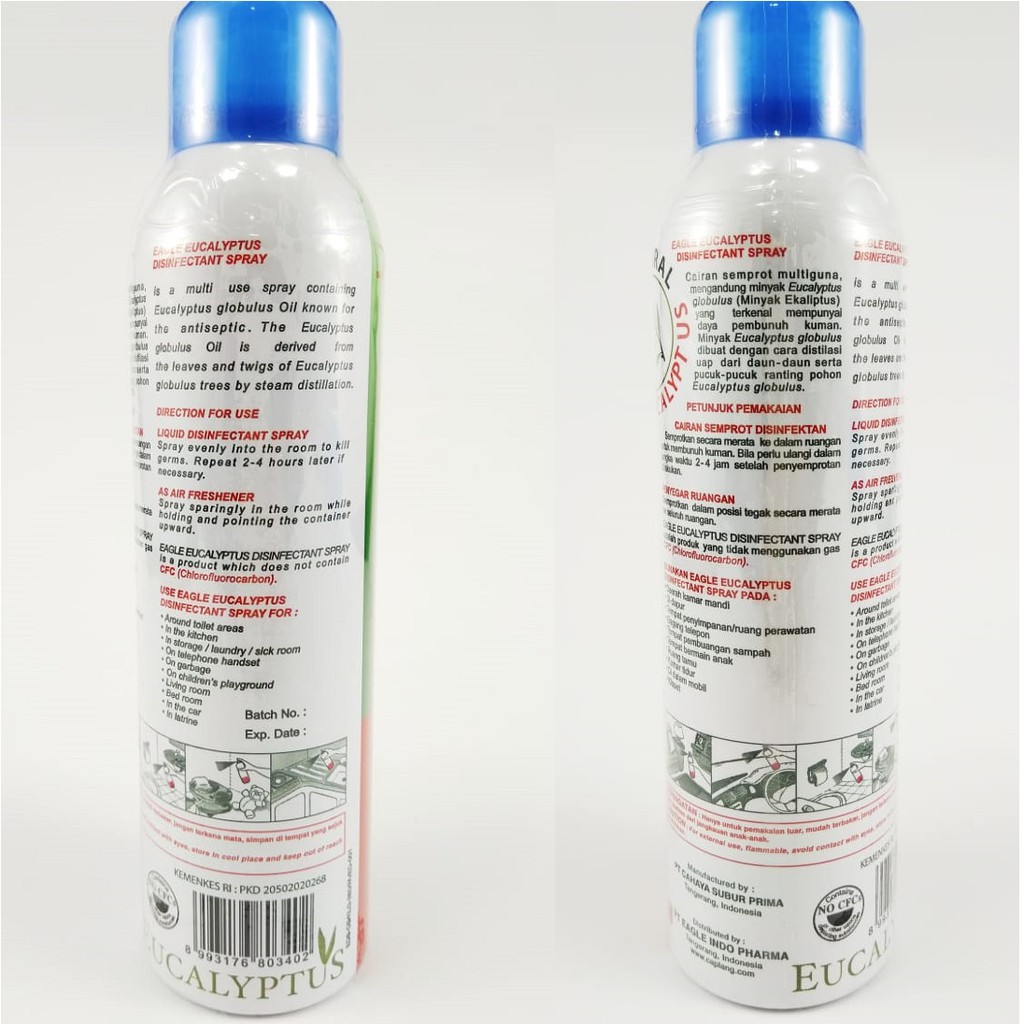 Cap Lang Eagle Eucalyptus Disinfectant Spray 280ml Caplang EDS 280 ml Membunuh Kuman