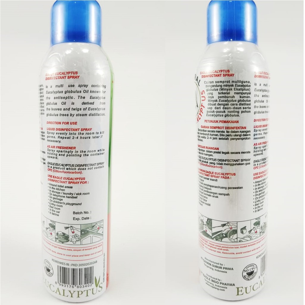 Cap Lang Eagle Eucalyptus Disinfectant Spray 280ml Caplang EDS 280 ml Membunuh Kuman WHS