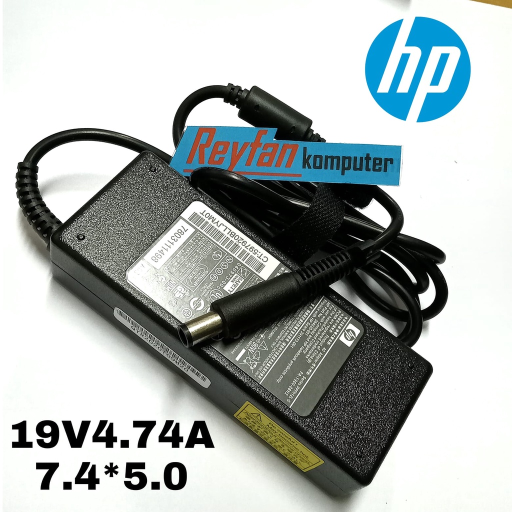 Charger Laptop HP 8460p 8470p 8560p 2760p Compatible For Output 19V 4.74A 90W Free Kabel Power