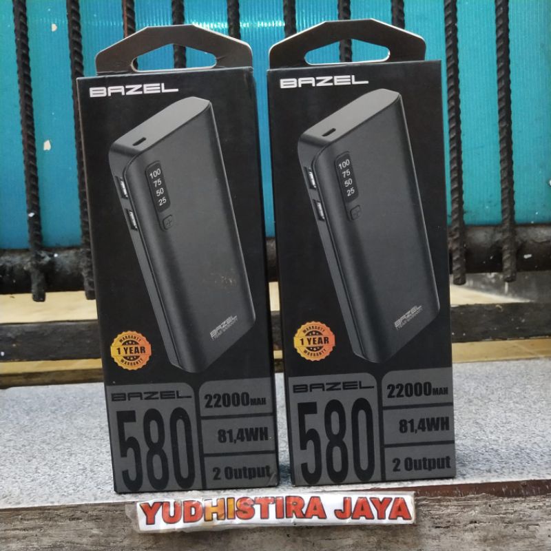 BAZEL 580 Powerbank Digital Display Small 22000mAh Original