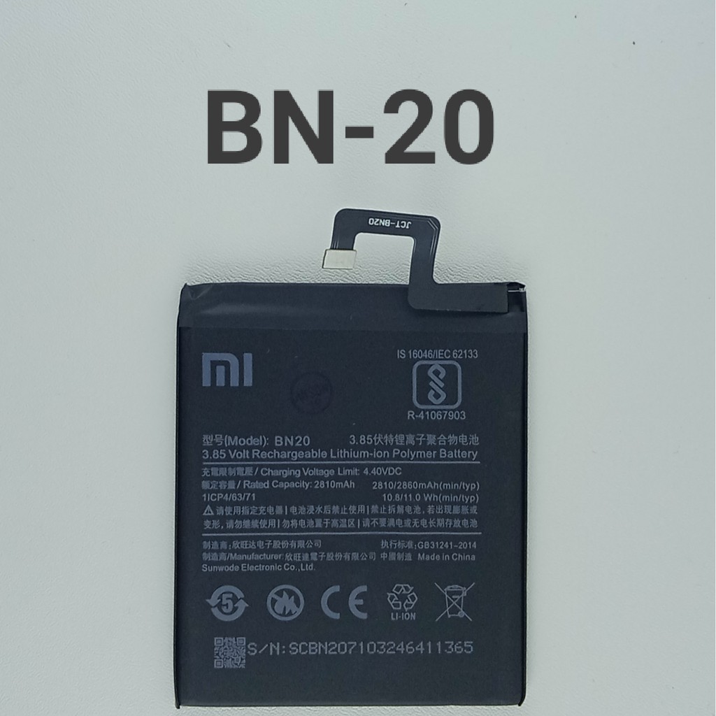 Baterai Batre  Xiaomi Mi5c BN20 Battery Xiaomi Mi 5c BN-20 Batre Original