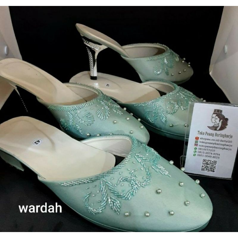 Sandal selop pengantin payet premium