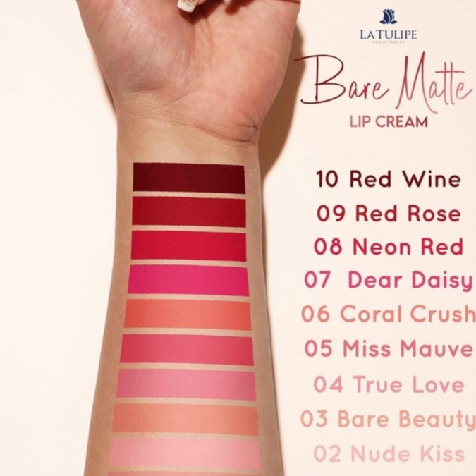 La Tulipe Bare Matte Lip Cream