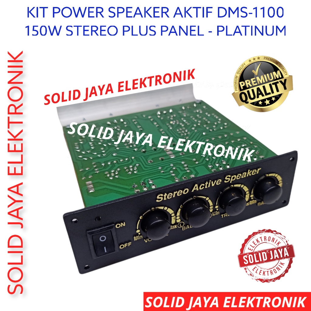 KIT POWER SPEAKER AKTIF 150W STEREO DMS-1100 DMS 1100 TIP2955 TIP3055 DMS 1100 ACTIVE AMPLIFIER PLUS PANEL PLATINUM ASLI ORIGINAL