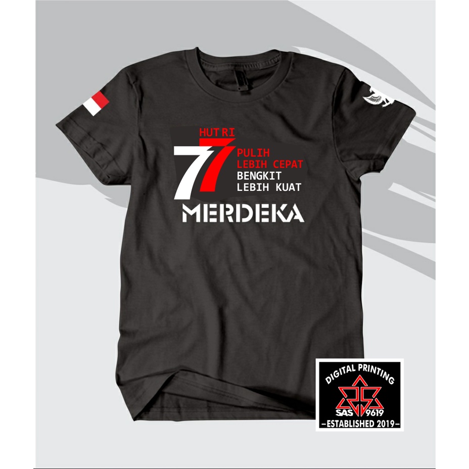 Baju Kaos Tshirt Merah Putih Agustusan HUT RI ke 77 Premium / KAOS PROKLAMASI / kaos pria wanita ter