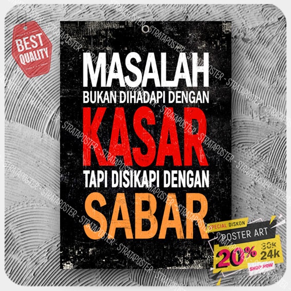 hiasan dinding motivasi - pajangan dinding - poster - wall decor - poster dinding - 203086KRN