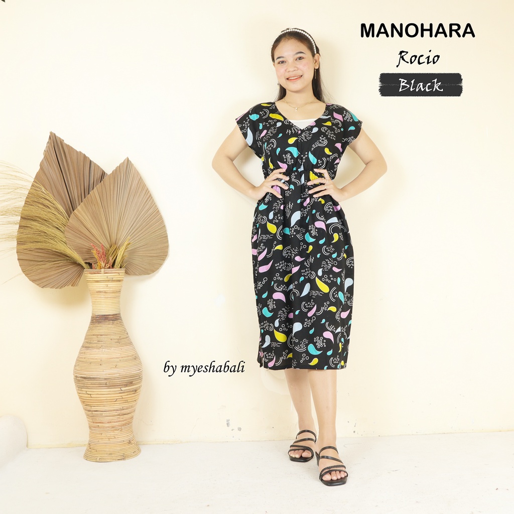 Daster Manohara Bali LD 105 cm / Dress Bali manohara motif Kekinian Murah dan Nyaman-8