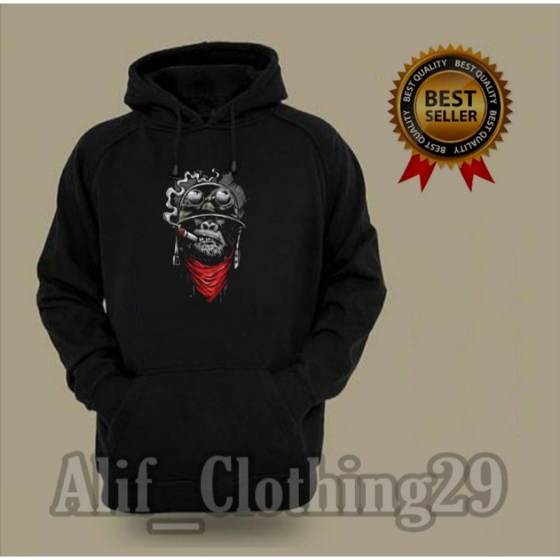 jaket sweater jumper hoodie MONYET bisa custom